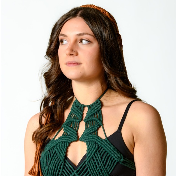 Handmade Macrame Crochet Headband - Picture 4 of 14